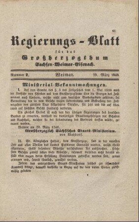 Nr. 7 : 29. März 1848