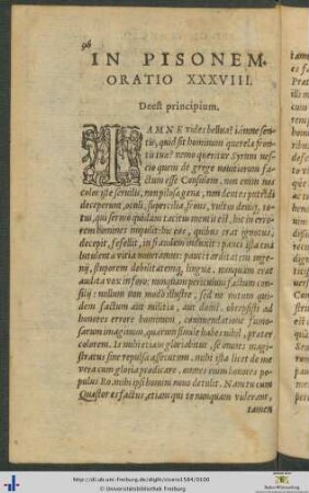 In Pisonem Oratio XXXVIII