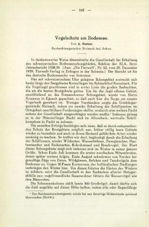 Vogelschutz am Bodensee