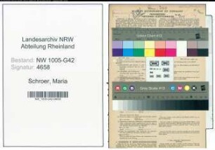 Entnazifizierung Maria Schroer , geb. 23.09.1881 ()
