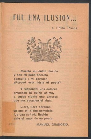 Fue una ilusión : A Lolita Prince