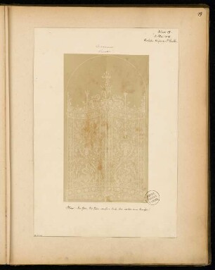 Schmiedeeisernes Tor Monatskonkurrenz Mai 1873: Variante II: Ansicht