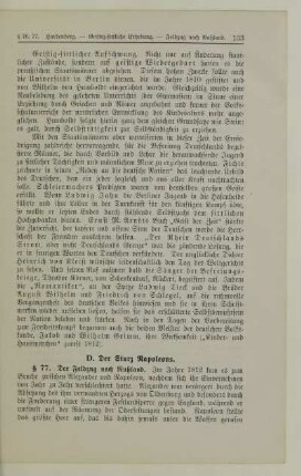 D. Der Sturz Napoleons