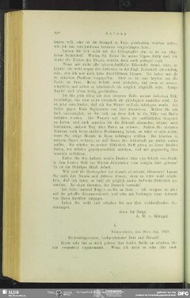 Franz Bopp an August Wilhelm von Schlegel, Mommenheim, 26.08.1820
