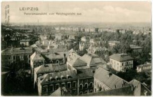 Leipzig : Panoramaansicht vom Reichsgericht aus