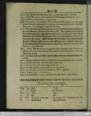 Errata sic corrige