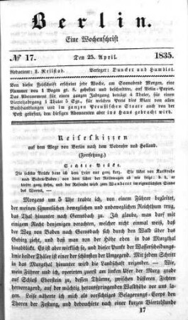 No. 17, 25. April 1835