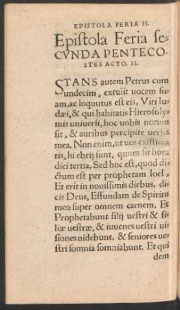 Epistola Feria secunda Pentecostes ...