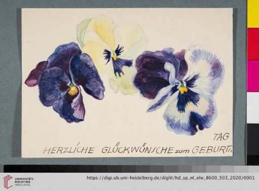 Postkarte von Elfriede Lohse-Wächtler an Gustav Adolf Lohse-Wächtler