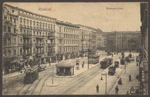 Ansichtskarte Straßenbahnen am Hermannplatz