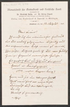 Brief an Heinrich von Herzogenberg : 13.08.1896