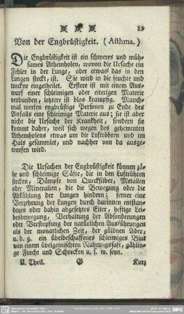 Von der Engbrüstigkeit