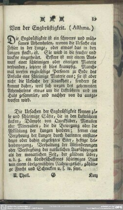 Von der Engbrüstigkeit