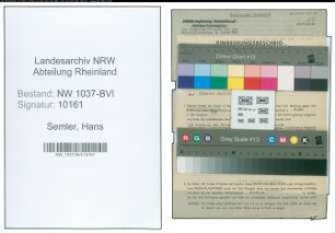 Entnazifizierung Hans Semler , geb. 07.01.1902 (Oberlandesgerichtspraesident)