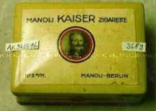 Blechdose für 100 Stück "Manoli 'Kaiser' Zigarette"