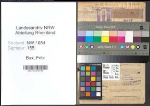 Entnazifizierung Fritz Bux , geb. 20.11.1882 (Stadtinspektor)