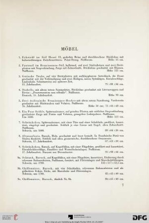 Möbel (Nr. 1-182)