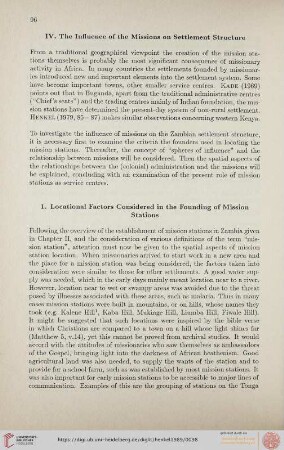 The Influence of the Missions on Settlement Structure