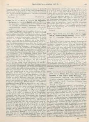 330 [Rezension] Lewis, Agnes Smith, Supplement to a Palestinian Syriac Lectionary