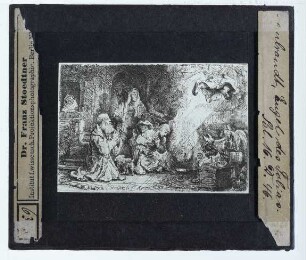 Rembrandt, Der Engel Raphael verläßt die Familie des Tobias (Druck B043) (Expl. Washington NGA 1943.3.7188))