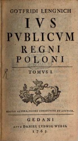 Ivs Pvblicvm Regni Poloni, 1