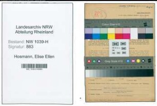 Entnazifizierung Elise Ellen Hosmann , geb. 08.09.1922 (Angestellte)