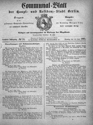 1865,24: No. 24, 11. Juni 1865