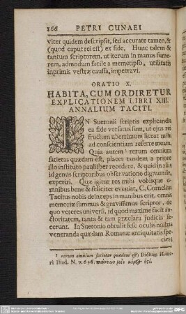 Oratio X. Habita, Cum Ordiretur Explicationem Libri XIII. Annalium Taciti