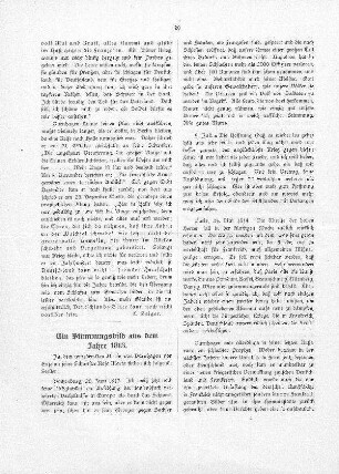 Eine merkwürdige Stimme aus dem Jahre 1806