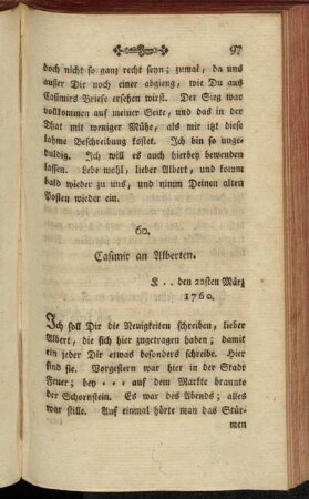 60. Casimir an Alberten. K .. den 22sten März 1760.