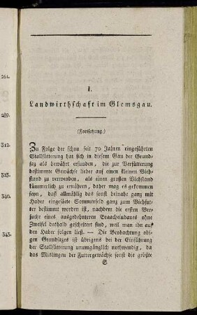 I. Landwirthschaft im Glemsgau (Fortsetzung)