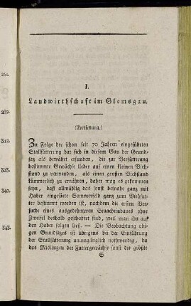 I. Landwirthschaft im Glemsgau (Fortsetzung)