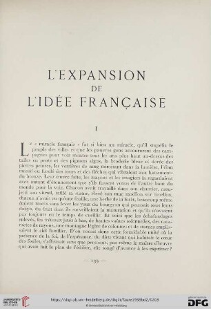 L'expansion de l'idée française
