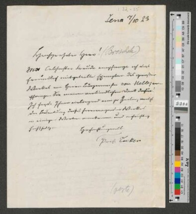 Brief an Broschek