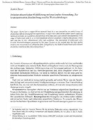 Zwischen theoretischer Modellierung und praxisnaher Anwendung. Zur korpusgesteuerten Beschreibung usueller Wortverbindungen
