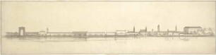 Fick, Roderich; Linz an der Donau (Österreich); Übersicht Uferbebauung der Donau, Donaulände - Ansicht