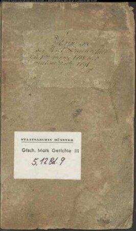 Belege zum Hypothekenbuch ("Scrinium") der Stadt Lüdenscheid Bd. 9