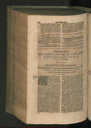 Das dritte Buch De Christianorum Vita, Moribus, Constantia et Aliis Virtutibus.