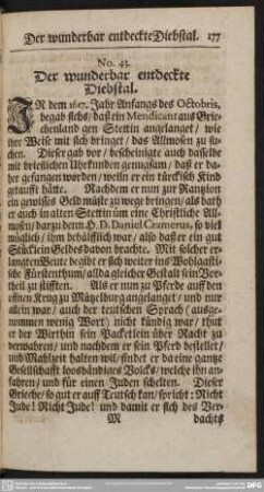 No. 43. Der wunderbar entdeckte Diebstal