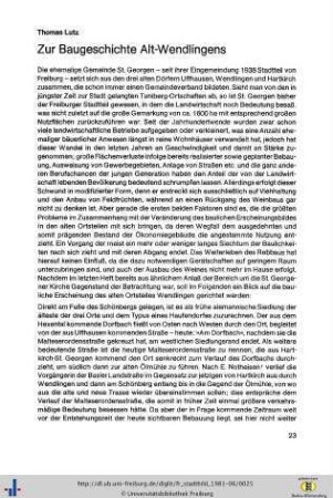 Zur Baugeschichte Alt-Wendlingens