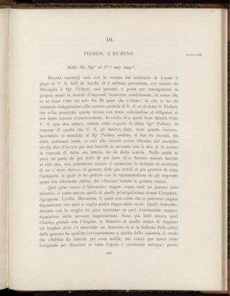 DL. Peiresc à Rubens. Aix, 19 mai 1628