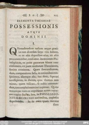 Elementa Theoriae Possessionis Atque Dominii.