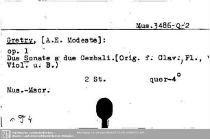 Gretry, A. E. Modeste