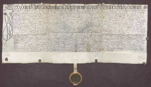 Gültbrief des Heinrich Lud des Jüngeren und seiner Frau Barbara gegen die Stiftsverwaltung zu Pforzheim unter Verpfändung von Gütern zu Büchenbronn