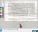 Bürgermeister und Rat der Stadt Nürnberg, geloben den (inserierten) erneuten Vertrag mit Kurfürst Albrecht von Mainz und dessen Domkapitel vom gleichen Tage wegen wegen Öffnung der Staffel" zu Miltenberg und des Mainstromes auf weitere vier Jahre, dann des bei ihnen aufgenommenen Anlehens zu 4000 Goldgulden Rh. getreulich zu erfüllen.