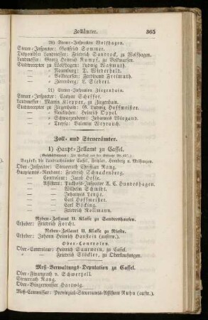 Zoll= und Steuerämter