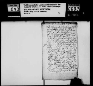 Schutzbrief für den Juden Salomon zu Virneburg (renoviert 1718).