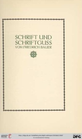 Schrift und Schriftguss