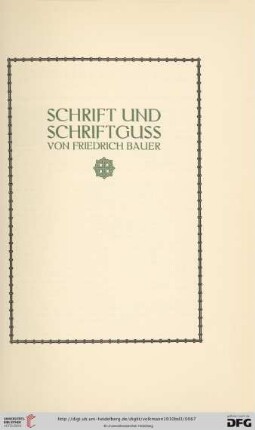 Schrift und Schriftguss