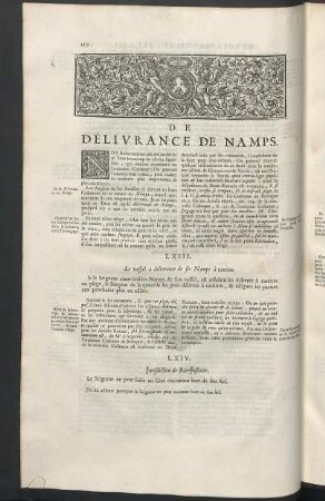 De délivrance de namps.